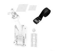 Support mural réglable pour caméras de sécurité Eufy - Support de surveillance extérieur résistant aux intempéries - Kit d'accessoires fixes en plastique (blanc)