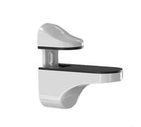 Support mural réglable pour étagère en verre de 3 mm à 22 mm d'épaisseur, matériau en alliage de zinc pour un soutien durable (blanc)