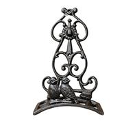 Support mural rétro pour enrouleur de tuyau - Cintre en fer motif oiseau de 9,45 pouces, support de rangement pour tuyau d'arrosage | Organisateur en métal Antique pour Patio extérieur, pont, clôture,