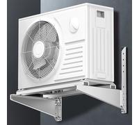 Support mural robuste en acier inoxydable pour mini pompe à chaleur AC Split Double barres transversales avec amortisseur Supporte jusqu'à 450 kg pour une installation sûre