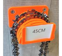 Support mural robuste pour 6 chaînes de tronçonneuse, orange, avec 2 vis en acier inoxydable, support universel pour tous les modèles d'arbre à chaîne