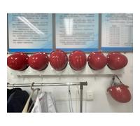 Support Mural Robuste pour Casques de sécurité - Organiseur de Casques Robuste pour Atelier, Bureau et Garage - Peut contenir 6 Casques avec étiquettes nominatives (149 cm / 58,5 po)