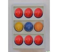 Support Mural Robuste pour Casques de sécurité - Organiseur pour 9 Casques de sécurité, idéal pour Le Bureau et Le Garage, présentoir Durable pour 3 à 20 Casques
