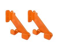 Support Mural Robuste pour Tronçonneuse avec Revêtement en Caoutchouc Orange pour Garage, 2 Ensembles de Supports de Tronçonneuse pour Entrepreneur/Amateur D'artisanat