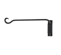 Support mural rotatif pour lanterne, cintre pivotant en métal réglable pour mangeoire à oiseaux, carillon éolien, plantes en pot, décoration de jardin, noir, 31 x 12 cm (noir 41 x 12 cm)