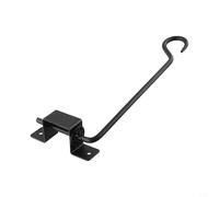 Support mural rotatif pour lanterne, cintre pivotant en métal réglable pour mangeoire à oiseaux, carillon éolien, plantes en pot, décoration de jardin, noir, 31 x 12 cm (noir 31 x 12 cm)