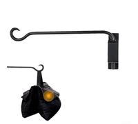 Support mural rotatif pour lanterne, réglable de 45 à 180 degrés en métal pour mangeoire à oiseaux, carillon éolien, plante en pot, décoration de jardin, noir (104 x 30 cm)