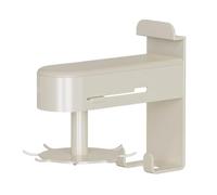 Support mural rotatif pour ustensiles, support adhésif sans perçage, solution de rangement peu encombrante, 15,5 cm, organiseur multi-crochets, pour spatule, cuillère, serviette, planche à découper
