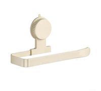 Support mural sans perçage à ventouse pour serviettes en papier pour film étirable et sacs, organiseur de rangement en acier au carbone, installation horizontale ou verticale, gris (blanc)