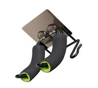 Support Mural sans Perçage pour Sèche-cheveux Noir en Fer | Convient à Plupart des Sèche-cheveux, Organisation Salle de Bain, Fixation Murale, Format Compact