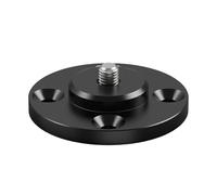 Support mural standard en alliage d'aluminium avec filetage 1/4 compatible avec les lampes reflex numériques, les pinces de smartphone, base en aluminium léger noir pour appareil photo