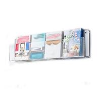 Support mural transparent en acrylique pour magazines - Présentoir de brochures et de littérature pour la maison et le bureau - Plusieurs options de paquet - nize livres, bandes dessinées et disques