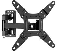 Support Mural TV 13-43 Pouces - Fixation Murale TV Peut Contenir Jusqu'à 20KG, Accroche Television Mural Orientable (± 90°), Incline (+ 8°, -12°) et Étend, Support Vesa pour TV Plat/Incurvé