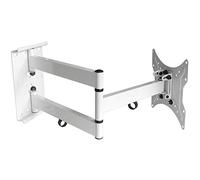 Support Mural TV 15-55 Pouces - Fixation Murale TV Peut Contenir Jusqu'à 45 KG, Accroche Television Mural Orientable (± 90°), Incline (12°) et Étend, Blanc modèle: L22W