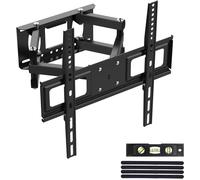 Support Mural Tv 26-65 Pouces -Fixation Murale Tv Peut Contenir Jusqu'À 35Kg, Accroche Television Mural Orientable (± 45°),Incline (+8°,-12°)Et Étend, Support Vesa Pour Tv Plat/ Incurvé,Noir