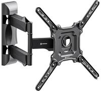 Support Mural Tv 32 Pouces - 65 Pouces, Fixation Murale Tv Poids De 35 Kg - Bras Television Mural Vesa 100X100 - Vesa 400X400/Accroche Television Mural Pivotant Inclinable Orientable M4-B Noir