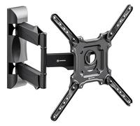 Support Mural Tv 32 Pouces - 65 Pouces, Fixation Murale Tv Poids De 35 Kg - Bras Television Mural Vesa 100X100 - Vesa 400X400/Accroche Television Mural Pivotant Inclinable Orientable M4-B Noir
