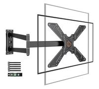 Support Mural TV à Extra Longue Portée 850mm WHYFONE [180°Rotation] [180° Pivotant] Support TV Mural Orientable et Inclinable pour Écrans & Monitors 32-75 Pouces LED LCD VESA 600x400mm jusqu'à 50 kg