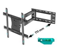 Support Mural TV Bras Articulé Long pour 40 - 75 TV,Accroche Television Mural de 68 kg - Bras pour Tele VESA 100x100-600x400Supp