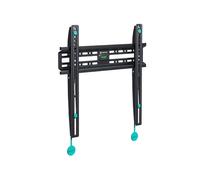 ONKRON Support Mural TV Fixe 32 - 65 TV Plat & Incurvée, Poids jusqu'à 50 kg - Fixation Murale TV VESA 75x75 - 400x400 mm/Porte TV Mural FM2 Noir Noir G