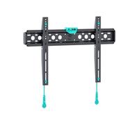 ONKRON Support Mural TV Fixe pour 43-85 Pouces, jusqu'à 68 kg, VESA 75x75 à 600x400, Support TV Extra Plat FM6-B Noir Noir G