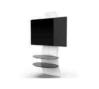 Support mural TV Ghost Design 2500 triple rotation blanc mat