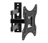 Support mural TV inclinable et orientable avec bras rotatif pour TV OLED LG OLED55C3 2023 42"" VESA 200X200mm Noir-Juanio