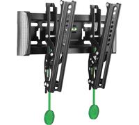 Support Mural TV Inclinable pour 17"" - 43"" TV, Accroche Television Mural Poids jusqu'à 36,4 kg - Fixation Murale TV Inclinable VESA 75x75 - VESA 200x200/Support Mural TV Extra Plat TM4-B Noir