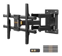 Support mural TV mouvement complet 32-85 pouces, gestion câbles intégrée, sans outil, charge 60 kg, VESA 600x400 mm