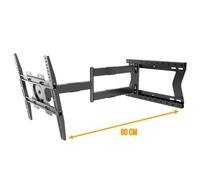 Support Mural TV Nanook avec bras extra-long jusqu'à 80 cm - Pivotant - 32-75 pouces - Max. 60 kg - VESA 100x100 à 400x400
