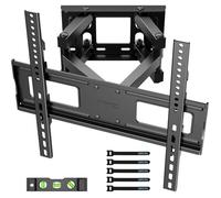 Support Mural Tv Orientable Et Inclinable Pour Téléviseur Led/Lcd/Incurvée De 23-70 Pouces, Support Tv Mouvement Complet Avec Doub