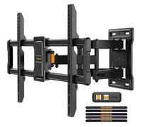 Support Mural TV Orientable pour écrans 42-86 Pouces Jusqu'à 60 kg,Bras Television Mural Mouvement pour écrans Plats/Courbés