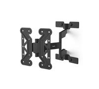 Hama Support Mural TV Extra Plat Inclinable Pivotant Garantie 10ans (TV 19 à 48 Pouces, VESA 100 x 100 à 200 x 200, 3 articulations, Support Extensible, Cache Cables, Chevilles Fisher & Gabarit) Noir