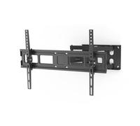Hama Support Mural TV Inclinable Pivotant Téléscopique Garantie 10ans (TV 32 à 84 Pouces, 50kg, VESA jusqu'à 600 x 400, 150°, 3 articulations, Support Extensible, Cache Cables, Chevilles Fisher) Noir