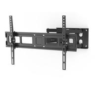 Hama Support Mural TV Inclinable Pivotant Téléscopique Garantie 10ans (TV 32 à 84 Pouces, 50kg, VESA jusqu'à 600 x 400, 150°, 3 articulations, Support Extensible, Cache Cables, Chevilles Fisher) Noir