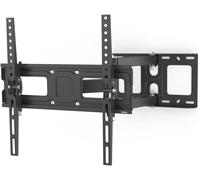 Support Mural Tv Pivotant Inclinable Télescopique Garantie 10 Ans (Tv 32"" À 65"", 165 Cm 35Kg Max, Inclinaison +/-15°, Rotation 180°, Vesa 400X400 Max, Gestion Des Câbles, Chevilles Fischer) Noir