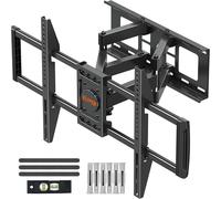 Support Mural Tv Pivote Et Incline Pour La Plupart Télévision Écrans 37-84 Pouces Led, Lcd, Oled Plats & Incurvés Avec Vesa 600X400Mm Jusqu'À 45Kg, Support Tv Bras Avec Doubles Solides Ev015