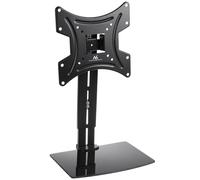 Support mural TV universel 15-42 pouces avec etagere et fixation jusqu a 20 kg