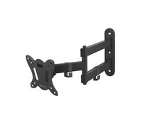 Support Mural TV Universel pour 10 - 32, Bras Télévision Poids 25 kg - Fixation VESA 75x75 & 100x100 mm/Support TV Pivotant NP15-B Noir