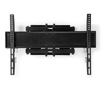 Nedis Support TV mural mouvement intégral TVWM3551BK 37-80" 35 kg max inclinable et rotatif Noir