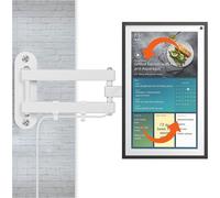 Support Mural Universel Pour Écran Tv Show 15, Support Réglable Pivotant Et Inclinable Pour Tv 13-30"" 100 X 100, 75 X 75 Mm (Blanc)