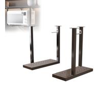 Support mural universel pour four à micro-ondes - Étagère murale suspendue pour cuisine - Support robuste pour micro-ondes, four ou grille-pain(Black,S)