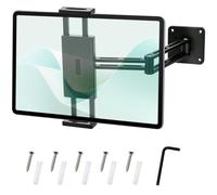 Support Mural Universel pour Tablette - en Aluminium - Rotation à 360° | Pour tablette et smartphone de 4 à 12,9", bras pliable, support mural pour iPad Pro/Air/Mini, Galaxy Tab pour cuisine