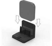 Support Mural Universel Pour Tv Box / Switches Et Hubs / Routeurs / Modems, Compatible Avec Apple Tv, Sky Q Mini, Etc.. Étagère Murale, Installation Avec 3M Adhésif Ou Vis, Noir[Audio1047]