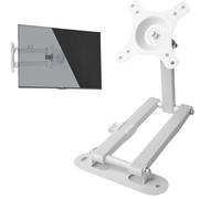 Support mural universel pour TV de 10 à 32 pouces, pivotant et inclinable, en métal, jusqu'à 15 kg, blanc