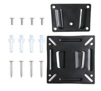 Support mural universel pour TV, support de rechange ultra fin avec une charge maximale de 15,9 kg, support mural fixe avec VESA max 100 x 100 mm pour TV LED/LCD/OLED/Plasma de 10 à 27" (noir, L)