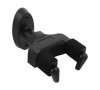 Support Mural Verrouillable pour Guitare, Résine Noire, Auto-verrouillage | Rembourrage Épais en Caoutchouc, Coussinets Gel Souples, Compatible Luths et Mandolines, Rangement Studio