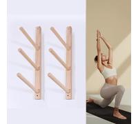 Support Mural Vertical en Bois pour Tapis de Yoga, 2 à 9 Couches, pour Salle de Sport à Domicile, Studio de Yoga, présentoir pour Tapis de Yoga, Rangement d'équipement (Taille : 3 Couches 56 cm (22 "