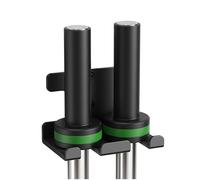 Support mural vertical pour haltères longues, support de rangement pour la maison, le commerce, le garage, la salle de sport (double barre)