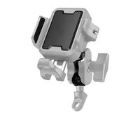 Support Navigateur GPS Support Navigation Réglable Antivol À Dégagement Rapide Moto Support Téléphone Absorbant Les Chocs Chargeur Type C Barre Support Navigation GSP(Uncharged - Gray A)